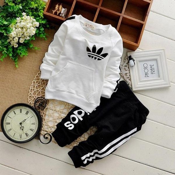 brand outfits sets spring fall baby boy girl clothes 2pcs round neck long-sleeved t-shirt trousers jogging suit kids, White
brand outfits sets spring fall baby boy girl clothes 2pcs round neck long-sleeved t-shirt trousers jogging suit kids, White