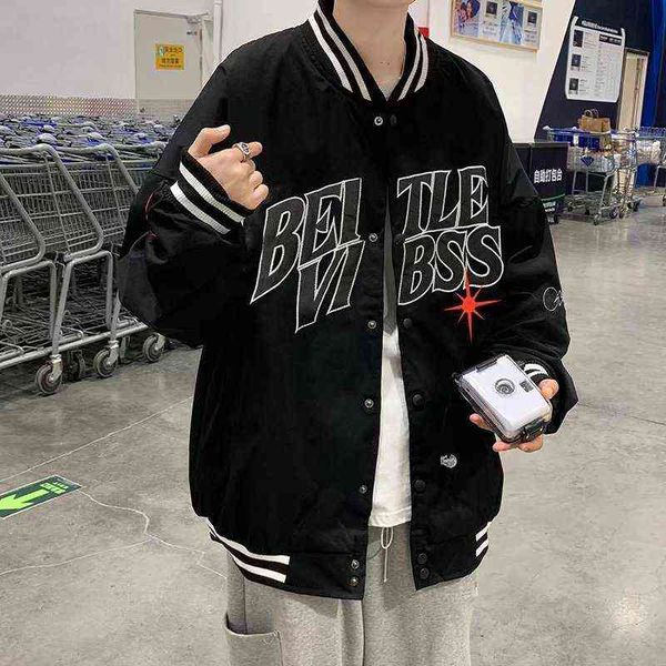 vintage high street loose american baseball jacket men's jacket spring and autumn trend casual hip hop, Black;brown
vintage high street loose american baseball jacket men's jacket spring and autumn trend casual hip hop, Black;brown