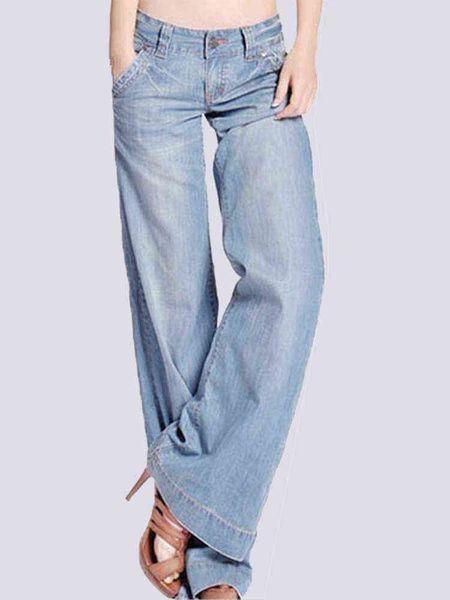 women's wide jeans flared pants fashion slim temperament casual vintage pants l220726, Blue
women's wide jeans flared pants fashion slim temperament casual vintage pants l220726, Blue