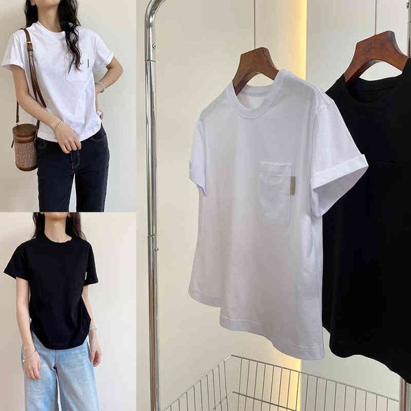 women's t-shirt p8099 loose casual bc single pocket beaded short sleeve round neck cotton t-shirt, White
women's t-shirt p8099 loose casual bc single pocket beaded short sleeve round neck cotton t-shirt, White