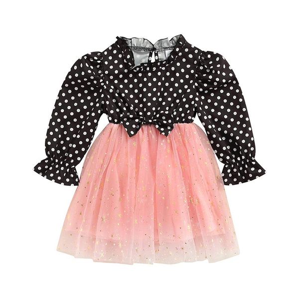girl's dresses children girls' long-sleeved dots spliced mesh casual dress for daily wear, Red;yellow
girl's dresses children girls' long-sleeved dots spliced mesh casual dress for daily wear, Red;yellow