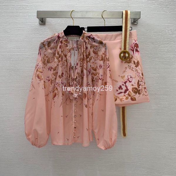women's two piece pants sweet flower printed lantern sleeve lace up small stand collar shirt high waist a-line shorts set, White
women's two piece pants sweet flower printed lantern sleeve lace up small stand collar shirt high waist a-line shorts set, White