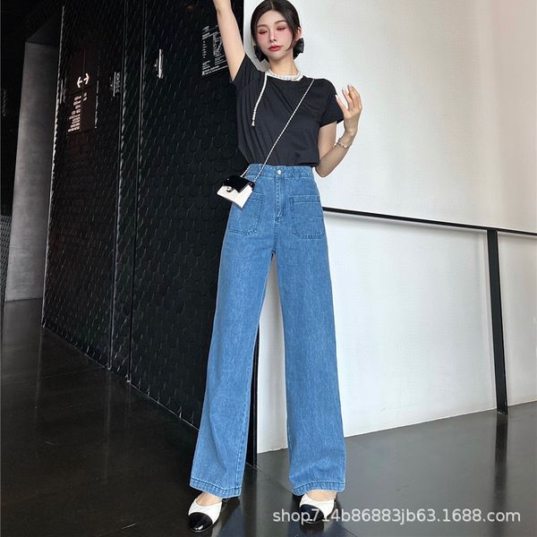 women's jeans designer high waist wide leg pants spring 2022 new loose straight tube small man thin floor dragging pants and autumn ljc, Blue
women's jeans designer high waist wide leg pants spring 2022 new loose straight tube small man thin floor dragging pants and autumn ljc, Blue