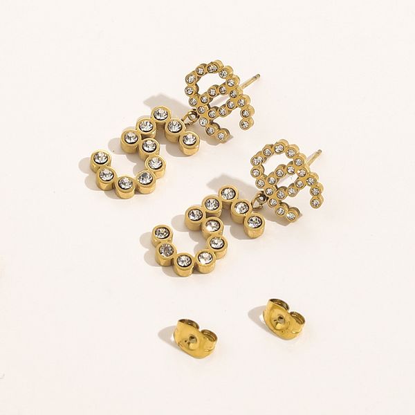 18k gold plated luxury designers brand letters stud stainless steel earrings geometric number women crystal rhinestone pendant earring weddi, Golden;silver
18k gold plated luxury designers brand letters stud stainless steel earrings geometric number women crystal rhinestone pendant earring weddi, Golden;silver