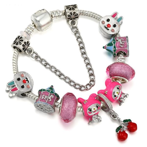 fashion pandora style charm bracelet women pink enamel cherry rabbit european charm beads dangle fits pandora charm bracelets necklace diy j, Golden;silver
fashion pandora style charm bracelet women pink enamel cherry rabbit european charm beads dangle fits pandora charm bracelets necklace diy j, Golden;silver
