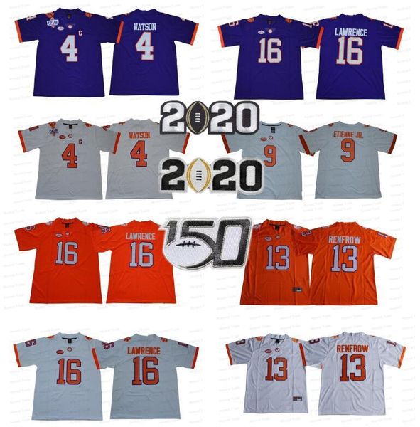 ncaa trevor 16 lawrence football jersey clemson tigers jersey deshaun watson 9 travis etienne jr hunter renfrow orange purple college mens j, Black;red
ncaa trevor 16 lawrence football jersey clemson tigers jersey deshaun watson 9 travis etienne jr hunter renfrow orange purple college mens j, Black;red