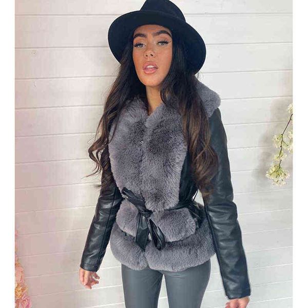 elina autumn winter faux fur collar patchwork jackets women fashion solid coats women elegant tie belt jackets female ladies l220728, Black
elina autumn winter faux fur collar patchwork jackets women fashion solid coats women elegant tie belt jackets female ladies l220728, Black