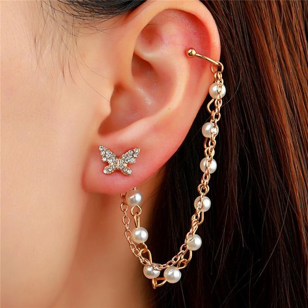 clip-on & screw back wukalo 2022 fashion crystal butterfly clip earrings female gold color long dangle pearl wedding for women gifts, Silver
clip-on & screw back wukalo 2022 fashion crystal butterfly clip earrings female gold color long dangle pearl wedding for women gifts, Silver