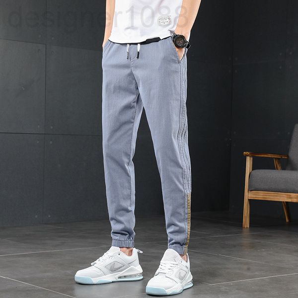 men's pants designer 2022 new summer trend trendy work clothes casual pants men's loose legged imitation cow long thin 15o6, Black
men's pants designer 2022 new summer trend trendy work clothes casual pants men's loose legged imitation cow long thin 15o6, Black