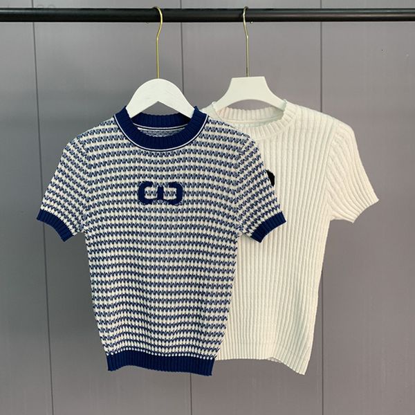 women's sweaters designer 2022 summer small fragrance slim pullover ice flower stripe letter short sleeve sweater 0crq, White;black
women's sweaters designer 2022 summer small fragrance slim pullover ice flower stripe letter short sleeve sweater 0crq, White;black