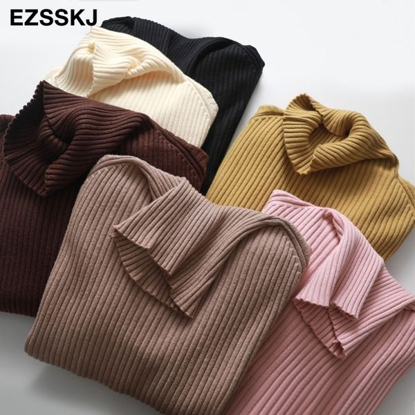 casual pile collar autumn winter basic loose pullovers women knit jumper female turtleneck thick sweater y200910, White;black
casual pile collar autumn winter basic loose pullovers women knit jumper female turtleneck thick sweater y200910, White;black