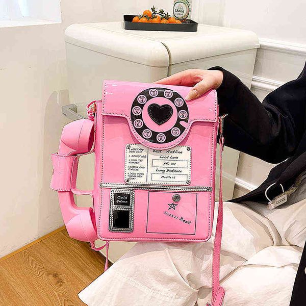 big women telephone shaped crossbody bright leather shoulder bag female casual handbag shopping street school satchel tote purse 220608
big women telephone shaped crossbody bright leather shoulder bag female casual handbag shopping street school satchel tote purse 220608