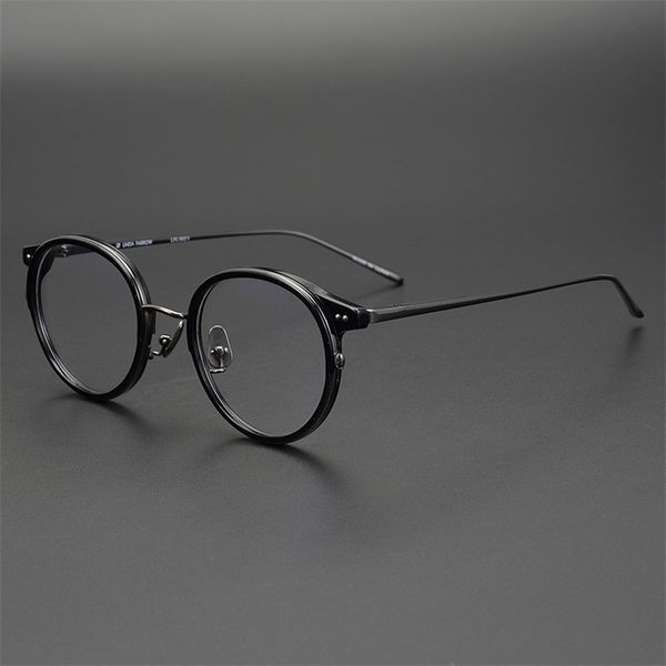 60% outlet online store pure hand-made artistic spectacle frame men's thickened plate glasses women's round frame wide face titani, White;black
60% outlet online store pure hand-made artistic spectacle frame men's thickened plate glasses women's round frame wide face titani, White;black