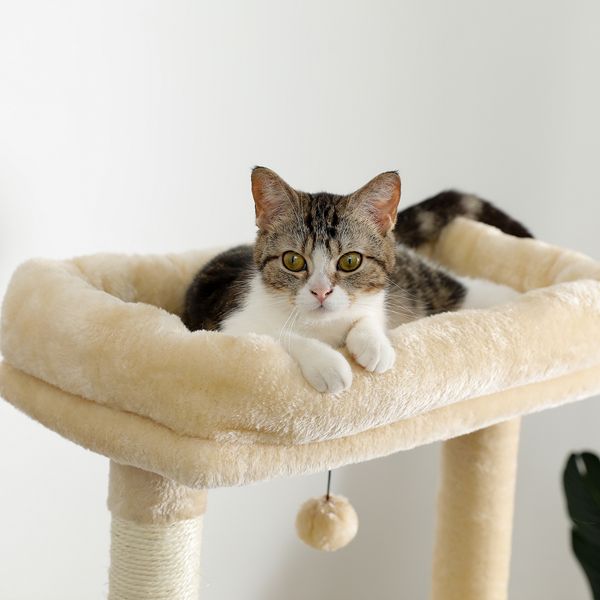 cat furniture 56 inches cat tower for multiple kittens with super large perch double condo hammock and scratching post-beige
cat furniture 56 inches cat tower for multiple kittens with super large perch double condo hammock and scratching post-beige