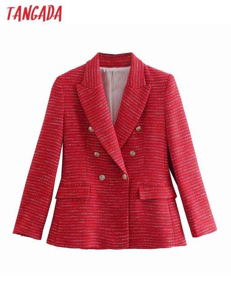 suit tangada women new red tweed blazer female long sleeves elegant jacket ladi, White;black
suit tangada women new red tweed blazer female long sleeves elegant jacket ladi, White;black