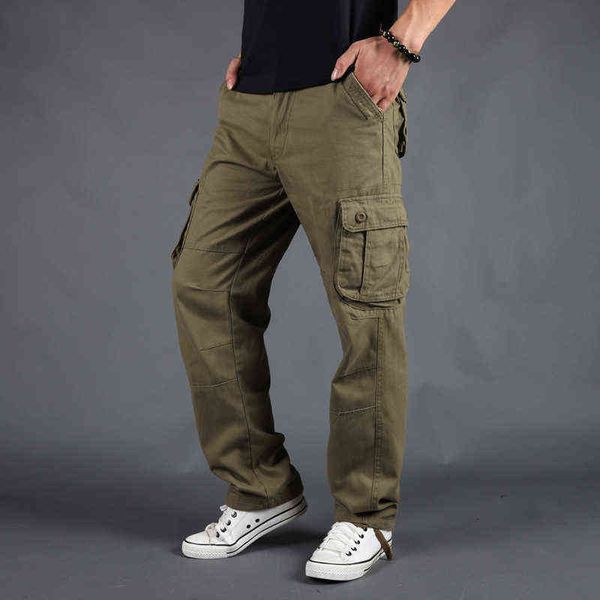 2022 men's autumn new overalls loose large size casual pure cotton straight trousers g220507, Black
2022 men's autumn new overalls loose large size casual pure cotton straight trousers g220507, Black