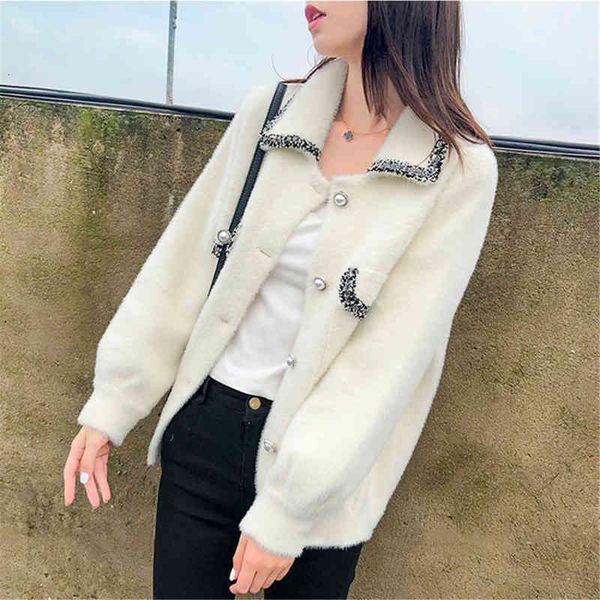 women's sweaters imitation mink short coat women's autumn winter net red small fragrance long sleeve loose cardigan sweater femd, White;black
women's sweaters imitation mink short coat women's autumn winter net red small fragrance long sleeve loose cardigan sweater femd, White;black