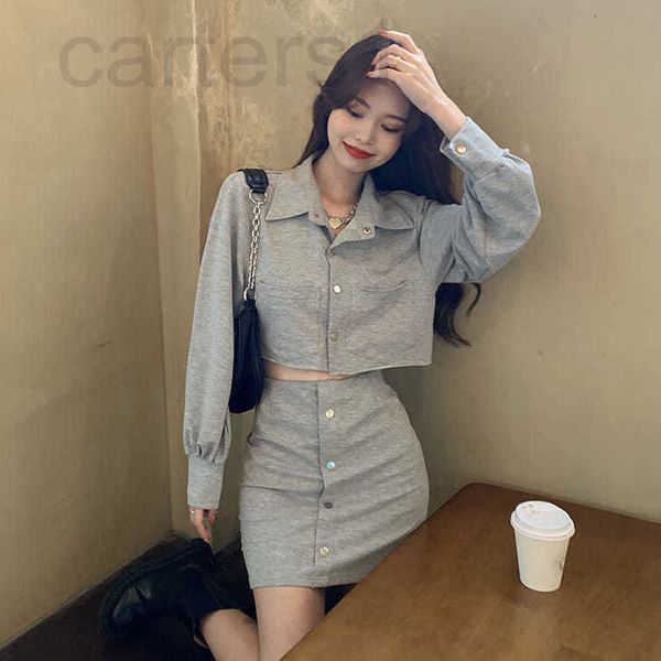 women's tracksuits designer early autumn fashion two piece women's 2021 new polo collar short long sleeve high waist skirt ta9i, Gray
women's tracksuits designer early autumn fashion two piece women's 2021 new polo collar short long sleeve high waist skirt ta9i, Gray