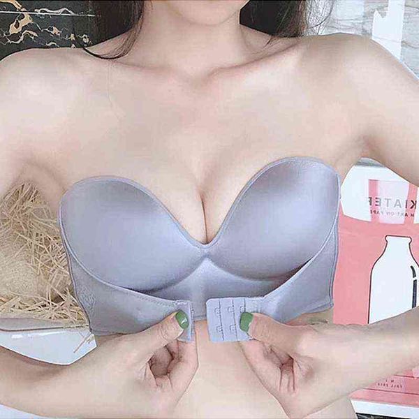 women strapless front closure bra for women thread push up invisible bra for female brasserie seamless bralette def cup l220726, Red;black
women strapless front closure bra for women thread push up invisible bra for female brasserie seamless bralette def cup l220726, Red;black