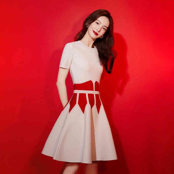 casual dresses star same dress jinchen color contrast french fashion waist closing summer a-line d1ib, Black;gray
casual dresses star same dress jinchen color contrast french fashion waist closing summer a-line d1ib, Black;gray