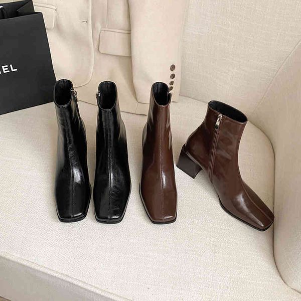 boots autumn ins style korean short boots with square head, medium thick side zipper, all leather and nude , fashion myqg, Black
boots autumn ins style korean short boots with square head, medium thick side zipper, all leather and nude , fashion myqg, Black
