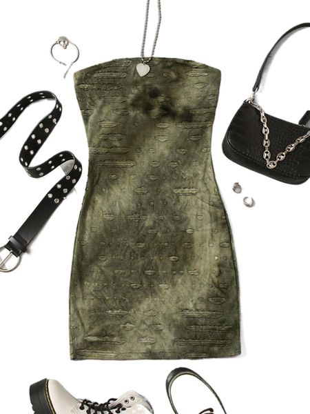 1pc tie dye ladder ripped tube bodycon dress c0ba#, Black;gray
1pc tie dye ladder ripped tube bodycon dress c0ba#, Black;gray