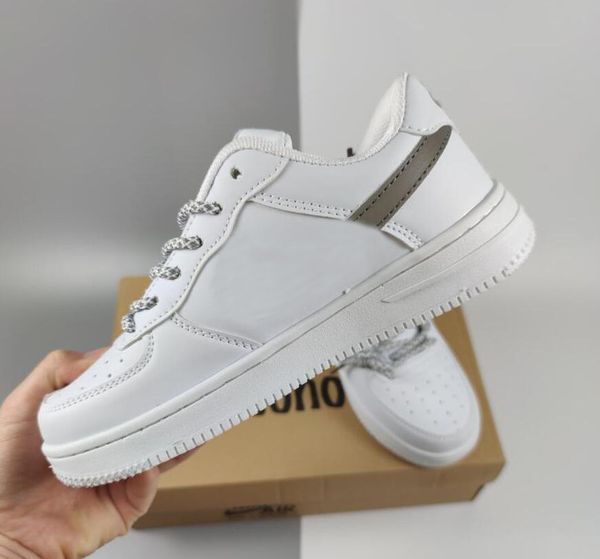 designer shoes super rare brand force 1 3m silver white men women jumpman running
