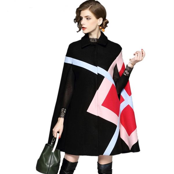 new 2020 fashion women winter jacket geometric pattern batwing sleeve woolen warm cloak ponchos cape coat wool blends outerwear263o, Black
new 2020 fashion women winter jacket geometric pattern batwing sleeve woolen warm cloak ponchos cape coat wool blends outerwear263o, Black
