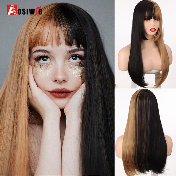 costume accessories aosi lolita cosplay long wig half pink blonde black straight hair daily synthetic wigs with bangs for women african amer, Silver
costume accessories aosi lolita cosplay long wig half pink blonde black straight hair daily synthetic wigs with bangs for women african amer, Silver