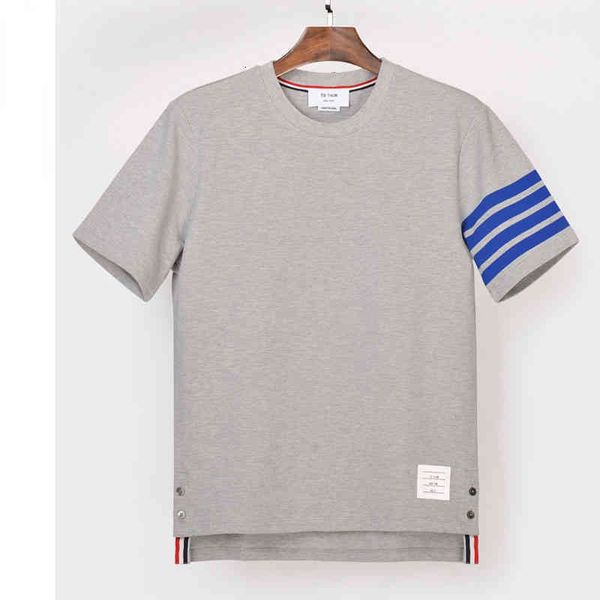 color blue woven four bars tb short sleeve men's t-shirt trend leisure brand simple solid color timeless designer classic version, White;black
color blue woven four bars tb short sleeve men's t-shirt trend leisure brand simple solid color timeless designer classic version, White;black
