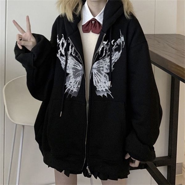 oversize hoodie y2k autumn aesthetic hooded sweatshirt streetwear female harajuku zipper goth punk jacket 220809, Black;brown
oversize hoodie y2k autumn aesthetic hooded sweatshirt streetwear female harajuku zipper goth punk jacket 220809, Black;brown