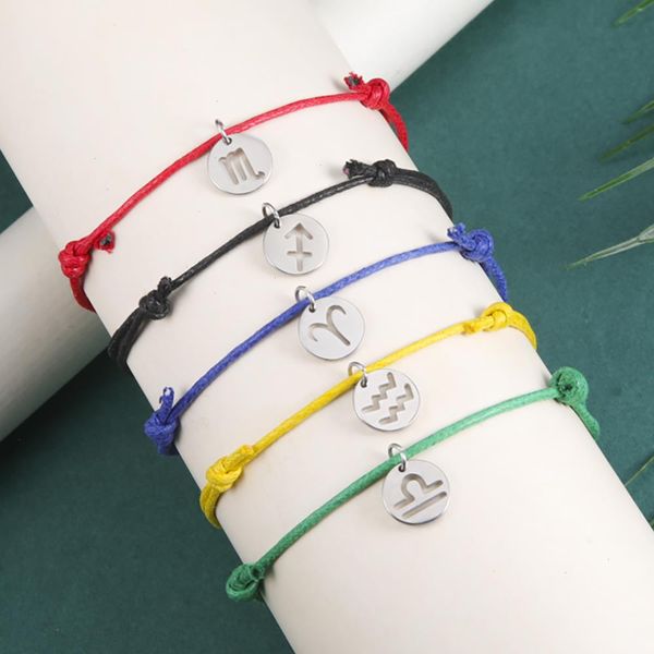 korea wax cord zodiac charm strand bracelet libra cancer aries gemini leo, Black
korea wax cord zodiac charm strand bracelet libra cancer aries gemini leo, Black