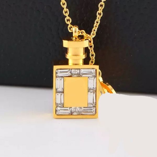 women designer earrings necklace titanium steel luxury style 3 colors perfume bottle love pendant fashion jewelry wholesale, Silver
women designer earrings necklace titanium steel luxury style 3 colors perfume bottle love pendant fashion jewelry wholesale, Silver