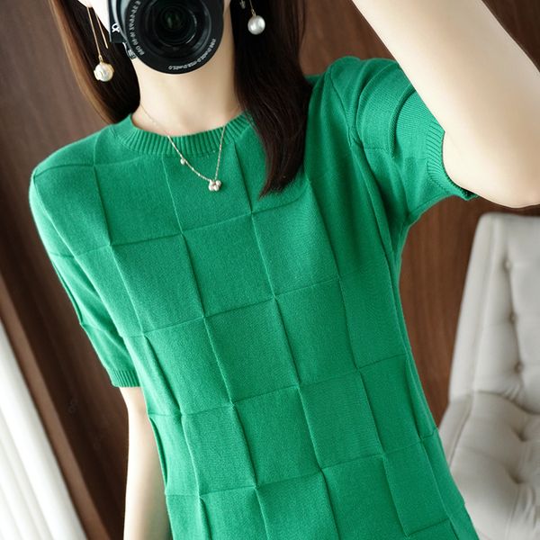 pure cotton knitted sweater female pullover o-neck short-sleeved thin jumper summer women fashion slim t-shirts, White;black
pure cotton knitted sweater female pullover o-neck short-sleeved thin jumper summer women fashion slim t-shirts, White;black