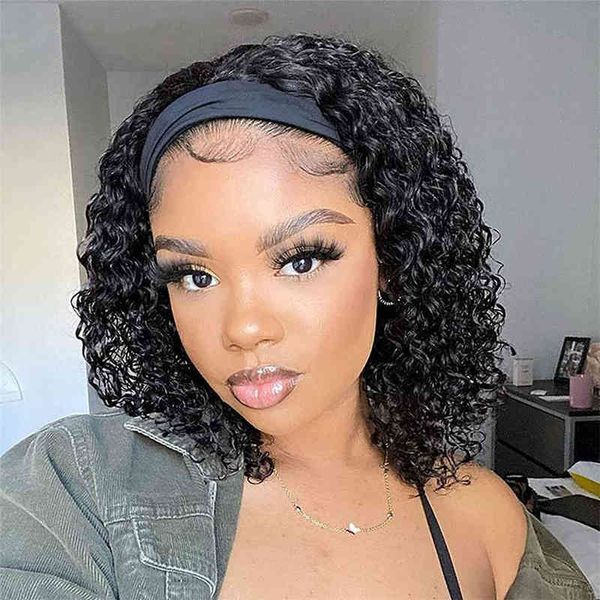 hair wigs curly headband bob brazilian human for women with full machine made glueless 220722, Black
hair wigs curly headband bob brazilian human for women with full machine made glueless 220722, Black