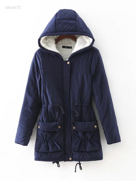 women winter warm jacket hooded parka overcoat fleece outfit jacket with cord 2022 spring autumn winter l220725, Black
women winter warm jacket hooded parka overcoat fleece outfit jacket with cord 2022 spring autumn winter l220725, Black