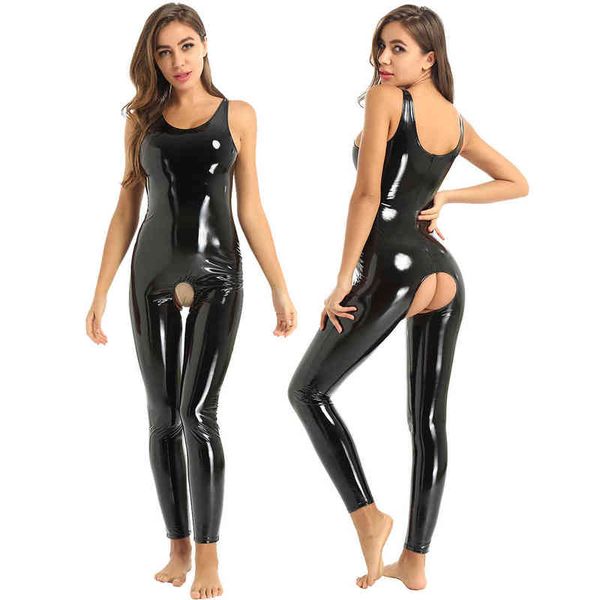 women wetlook faux leather catsuit pvc latex bodysuit crotchless clubwear back zipper open crotch stretch jumpsuits w220318, Red;black
women wetlook faux leather catsuit pvc latex bodysuit crotchless clubwear back zipper open crotch stretch jumpsuits w220318, Red;black