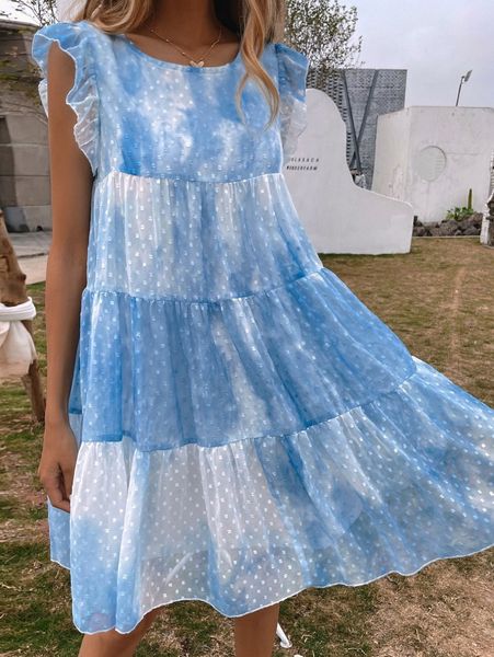 swiss dot butterfly sleeve babydoll dress g9pa#, Black;gray
swiss dot butterfly sleeve babydoll dress g9pa#, Black;gray