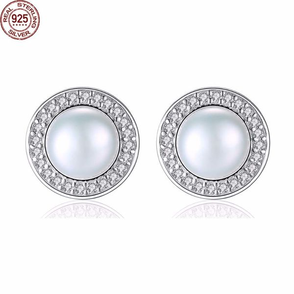 new babiqu brand round shape stud earrings for women natural pearl zircon 925 st, Golden;silver
new babiqu brand round shape stud earrings for women natural pearl zircon 925 st, Golden;silver