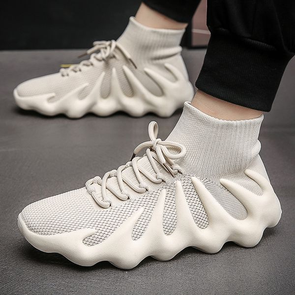 running shoes men's breathable low and high sock shoes casual sports sneakers trainers, Black
running shoes men's breathable low and high sock shoes casual sports sneakers trainers, Black