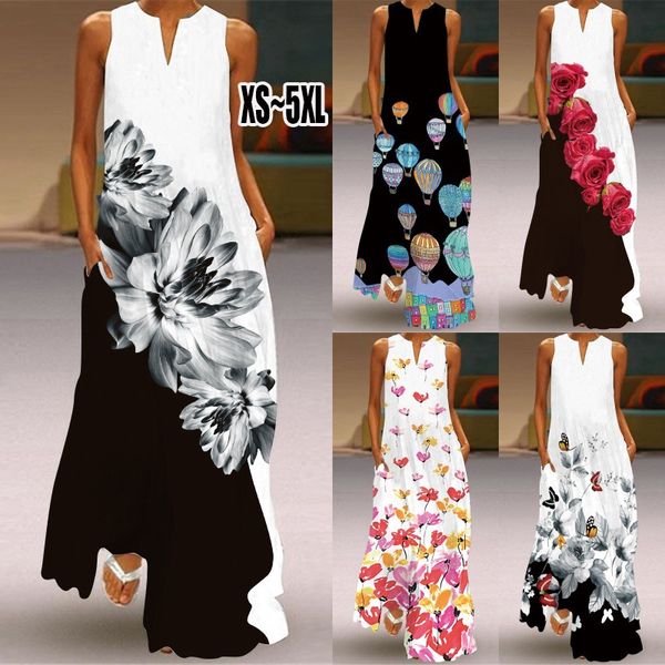 ladies summer sleeveless v-neck 3d printed dress 2021 retro floral plus size maxi dress women loose beach vestidos dresses, Black;gray
ladies summer sleeveless v-neck 3d printed dress 2021 retro floral plus size maxi dress women loose beach vestidos dresses, Black;gray