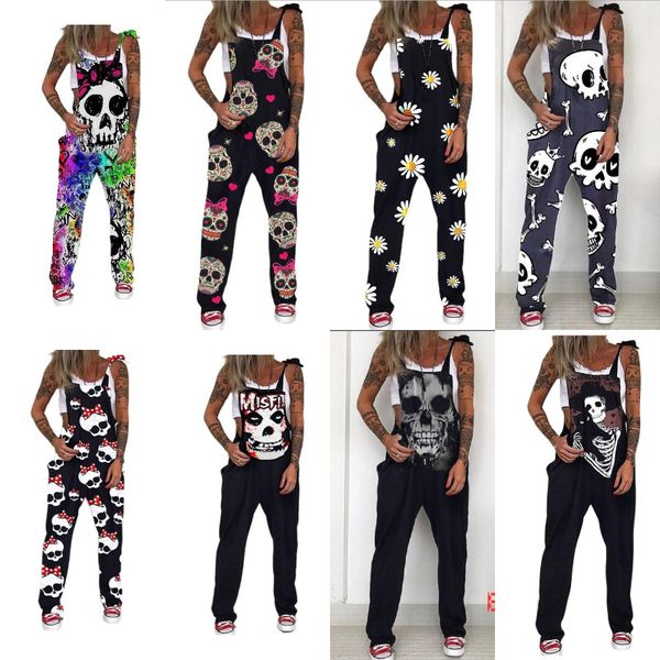 2022 european style fashion gothic skull print jumpsuits plus size 5xl women spaghetti strap trouser pocket design overalls, Black;white
2022 european style fashion gothic skull print jumpsuits plus size 5xl women spaghetti strap trouser pocket design overalls, Black;white