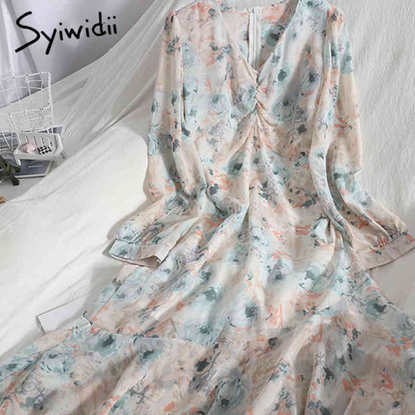 floral print high waist dresses women long sleeve ruffles spliced vneck aline bow lace up clothes summer fashion 210415, Black;gray
floral print high waist dresses women long sleeve ruffles spliced vneck aline bow lace up clothes summer fashion 210415, Black;gray