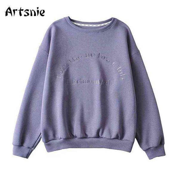 artsnie autumn fleece sweatshirt women o neck long sleeve oversized hoodies streetwear letter embroidery ladies sweatshirts t220726, Black
artsnie autumn fleece sweatshirt women o neck long sleeve oversized hoodies streetwear letter embroidery ladies sweatshirts t220726, Black