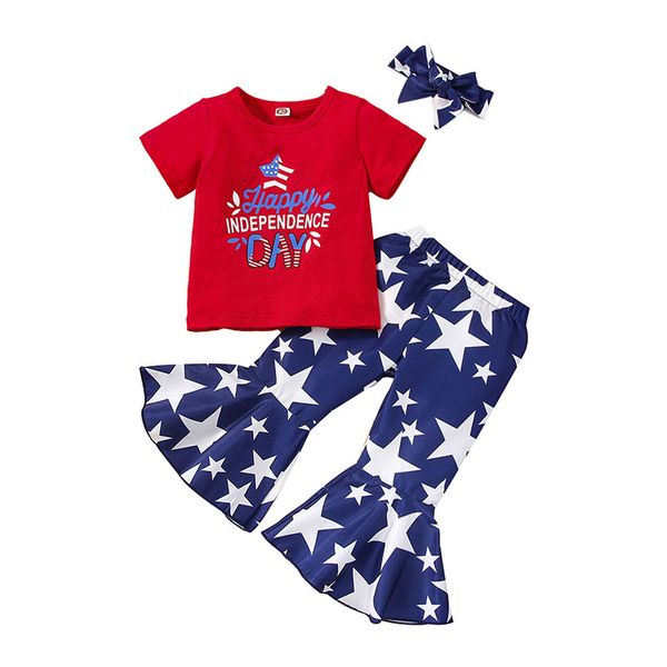 kids clothing sets girls independence day outfits children letter +star print flared pants+headband 3pcs/set summer fashion baby clothes z61, White
kids clothing sets girls independence day outfits children letter +star print flared pants+headband 3pcs/set summer fashion baby clothes z61, White