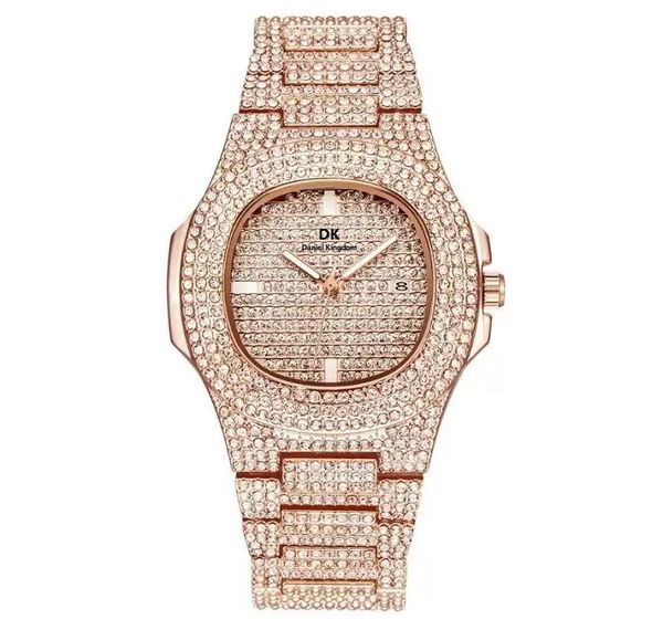fashion mens women diamond watches iced out square designer quartz movement men and lady watch stainless steel clock, Slivery;brown
fashion mens women diamond watches iced out square designer quartz movement men and lady watch stainless steel clock, Slivery;brown