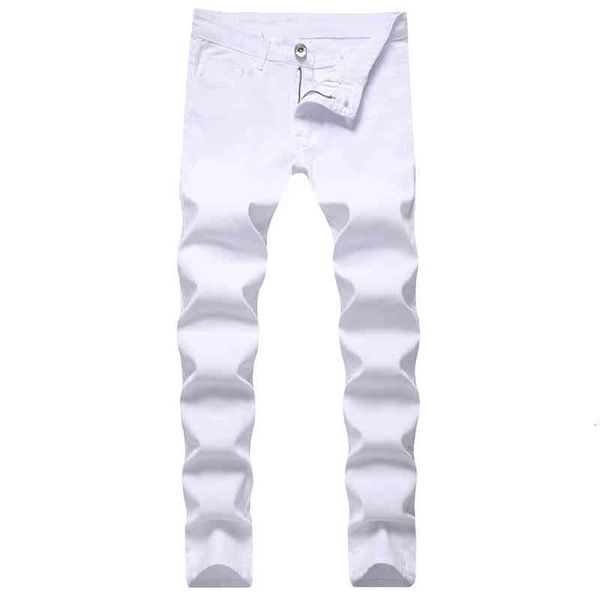 men's jeans men's jeans slim feet casual black and white fashion 4tdu, Blue