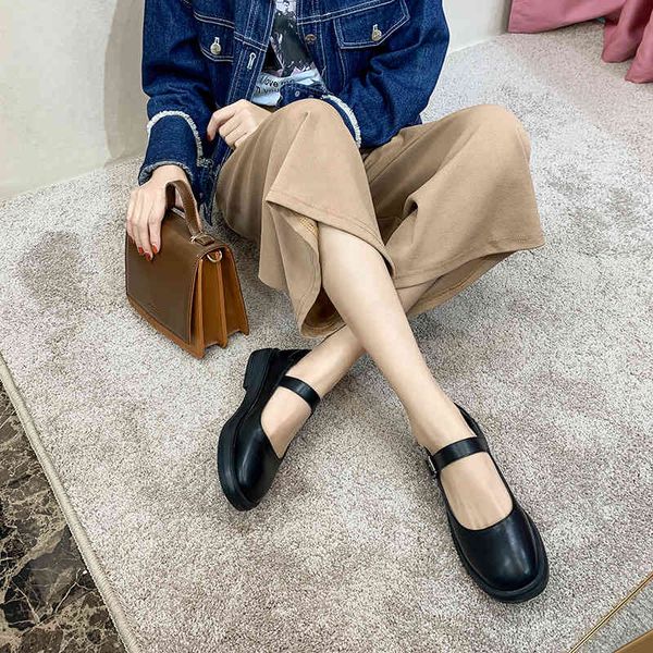 dress shoes leather thick soled small shoes women's british style student jk single with one line buckle cpgj, Black
dress shoes leather thick soled small shoes women's british style student jk single with one line buckle cpgj, Black