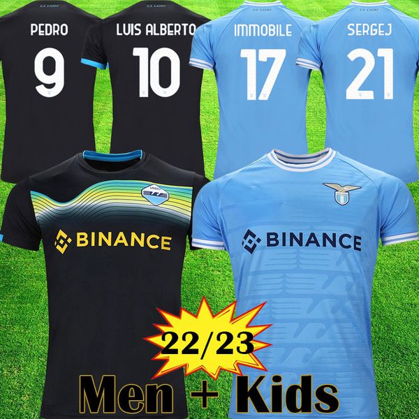 22 23 lazio soccer jerseys sergej 2022 2023 laz anniversary football shirt pedro luis alberto immobile men kids kits maglia da c, Black
22 23 lazio soccer jerseys sergej 2022 2023 laz anniversary football shirt pedro luis alberto immobile men kids kits maglia da c, Black