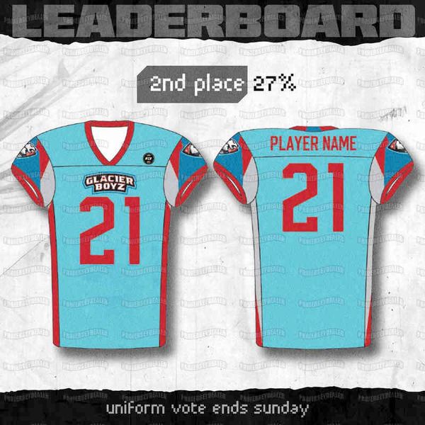 c202 glacier boyz fcf fan controlled football league custom american football jersey men women youth fast shipping, Black 
c202 glacier boyz fcf fan controlled football league custom american football jersey men women youth fast shipping, Black